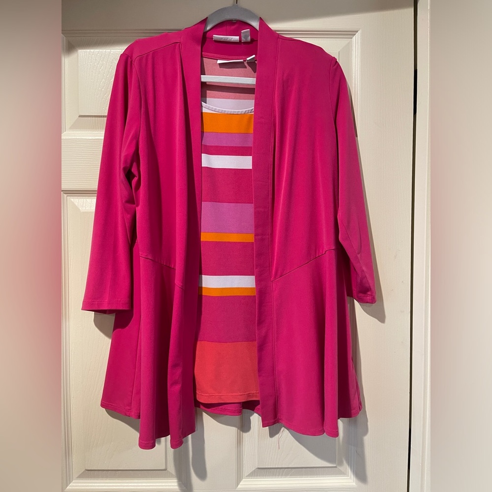 Susan Graver tank and cardigan